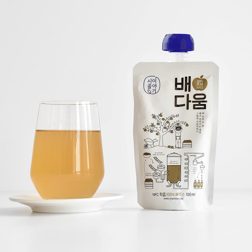 정품햇배 NFC 착즙 프리미엄 배즙 배다움 100ml x 10포 어린이음료 아기주스