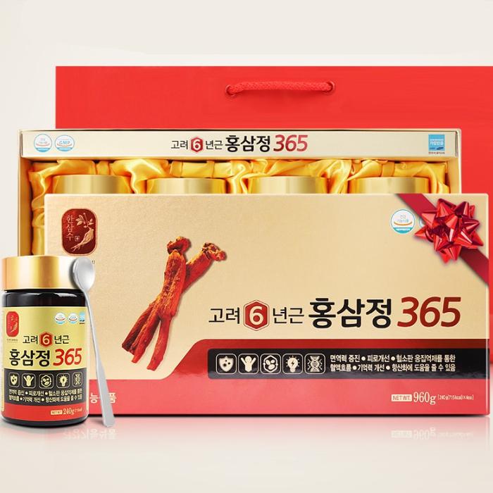 대한홍삼진흥공사 고려 6년근 홍삼정 240g x 4병 명절 추석 선물세트