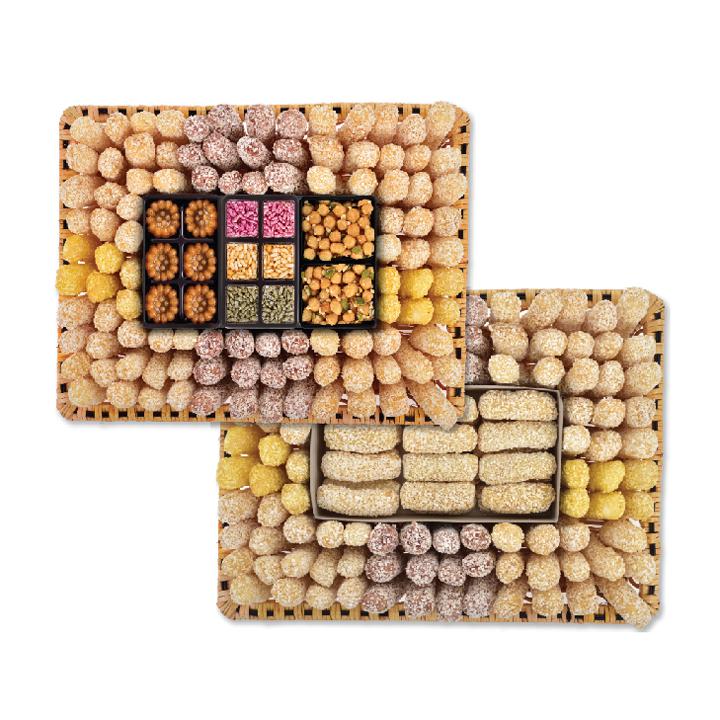 명절선물 유과 약과 강정 한과 선물세트 한아름 바구니 어르신 설선물