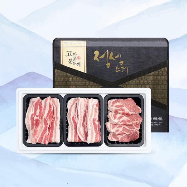설 명절선물세트 삼겹살 목살 항정살 돼지고기 한돈 3호 1.5kg