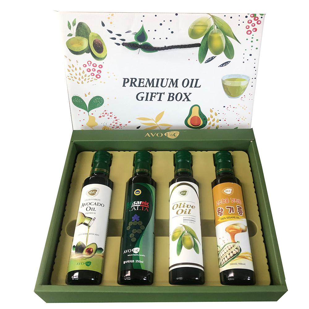 명절선물세트 엑스트라버진 올리브오일 발사믹식초 250ml x 4병