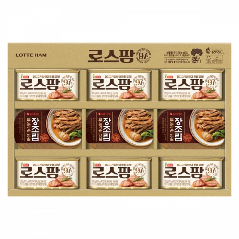 명절선물세트 롯데푸드 로스팜97 장조림 햄 스팸 선물세트